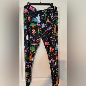 Disney Black and Multicolor Fantasy Leggings